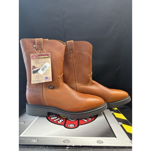 New NIB Justin Original Work Boots Copper Caprice Sz 12B. 4762 pull on - Picture 1 of 6